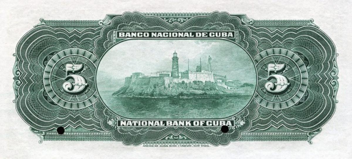 Back of Cuba p67s: 5 Pesos from 1905