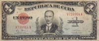 p69h from Cuba: 1 Peso from 1949