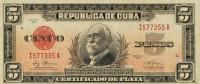 Gallery image for Cuba p70g: 5 Pesos
