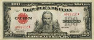 p74a from Cuba: 100 Pesos from 1936