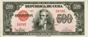 p75Aa from Cuba: 500 Pesos from 1947