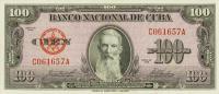 p82c from Cuba: 100 Pesos from 1958