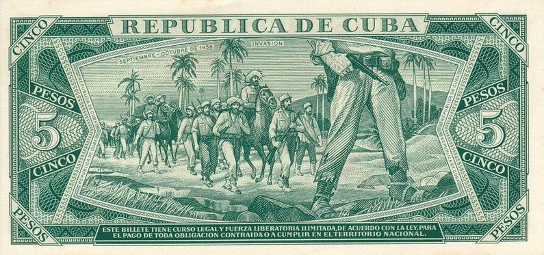 Back of Cuba p95s: 5 Pesos from 1961