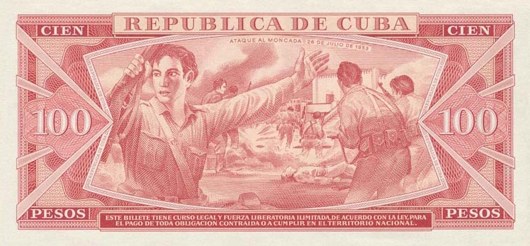 Back of Cuba p99a: 100 Pesos from 1961