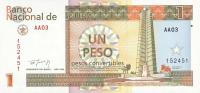 Gallery image for Cuba pFX37: 1 Peso Convertible