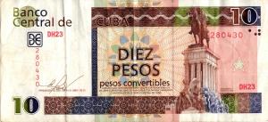 pFX56 from Cuba: 10 Pesos Convertibles from 2013