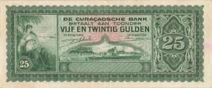 p27a from Curacao: 25 Gulden from 1943