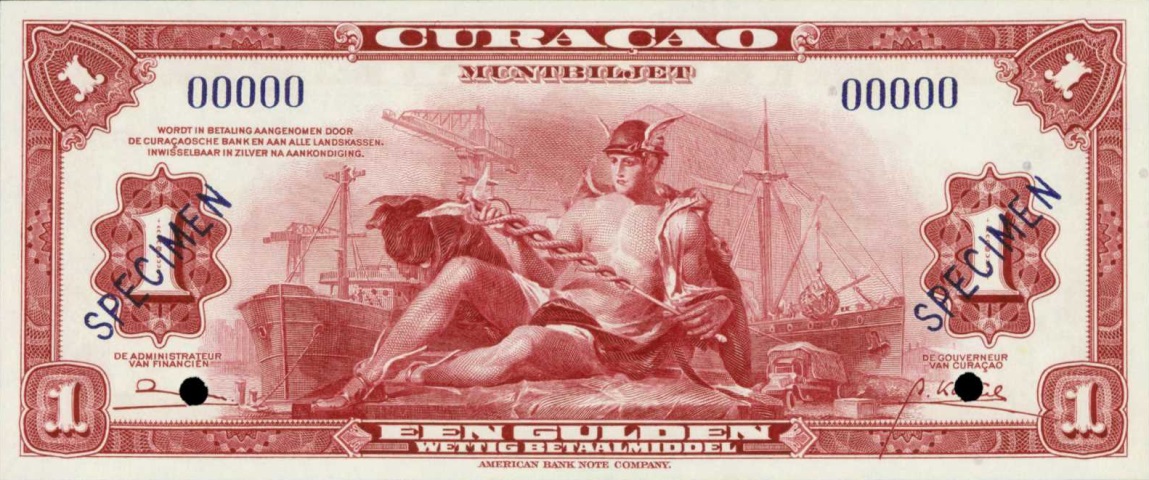 Front of Curacao p35s2: 1 Gulden from 1947
