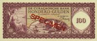 p55s from Curacao: 100 Gulden from 1960