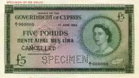 Gallery image for Cyprus p36s: 5 Pounds