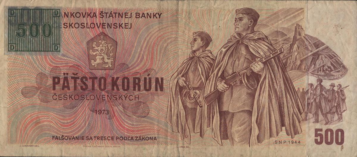 Front of Czech Republic p2c: 500 Korun from 1993