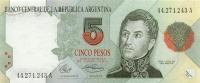p341a from Argentina: 5 Pesos from 1992