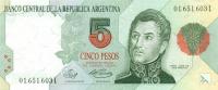 Gallery image for Argentina p341c: 5 Pesos