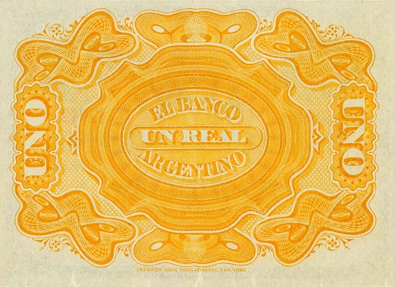 Back of Argentina pS1478r: 1 Real Plata Boliviana from 1873