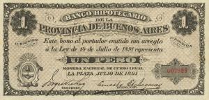 pS615 from Argentina: 1 Peso from 1891