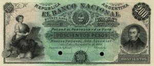 pS702s from Argentina: 200 Pesos from 1883