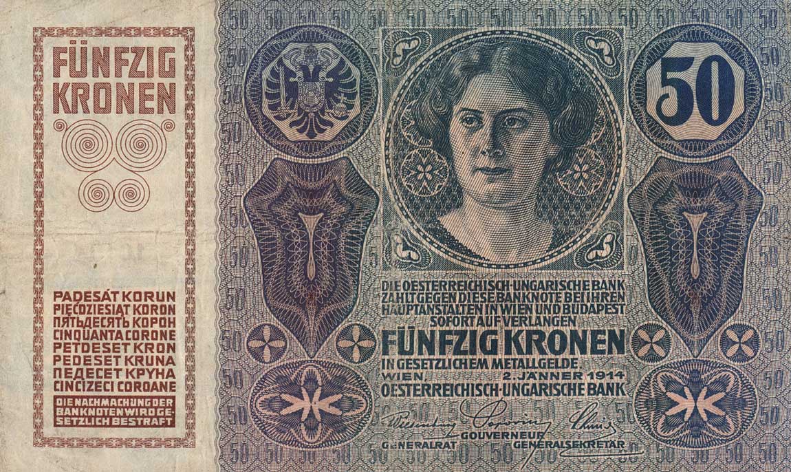 Back of Czechoslovakia p3: 50 Korun from 1919