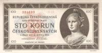 Gallery image for Czechoslovakia p67a: 100 Korun from 1945