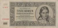 p74d from Czechoslovakia: 1000 Korun from 1945