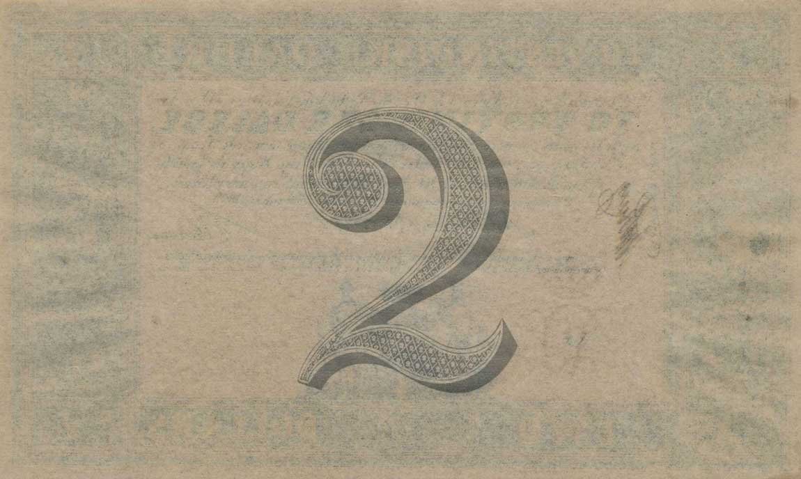 Back of Danish West Indies p8r: 2 Dalere from 1898