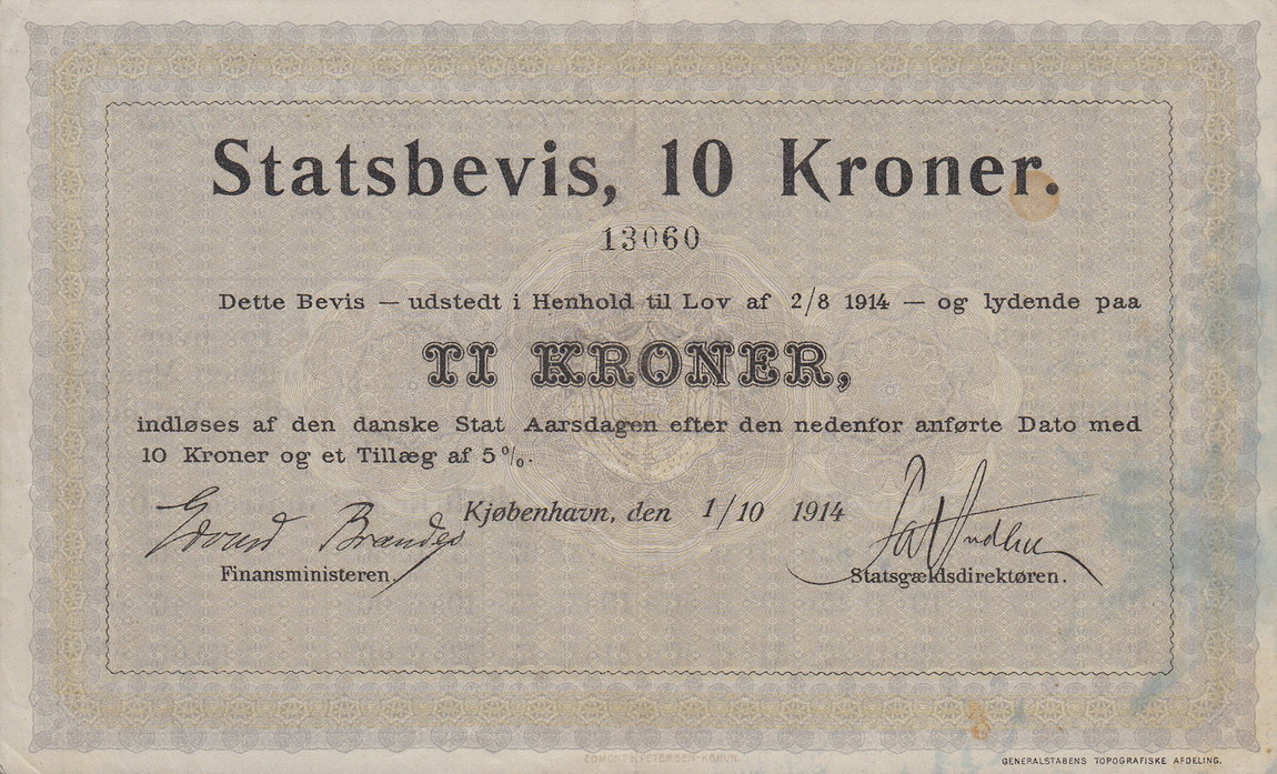 Front of Denmark p16a: 10 Kroner from 1914
