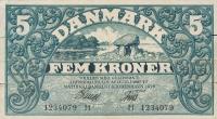 p20q from Denmark: 5 Kroner from 1929