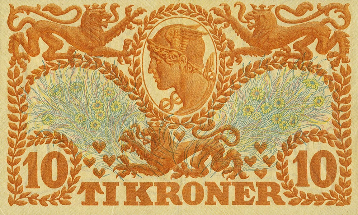 Back of Denmark p21p: 10 Kroner from 1923
