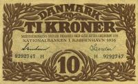 p26l from Denmark: 10 Kroner from 1935