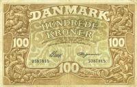 p28b from Denmark: 100 Kroner from 1932