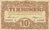 p31e from Denmark: 10 Kroner from 1939