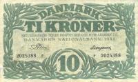 p37k from Denmark: 10 Kroner from 1948