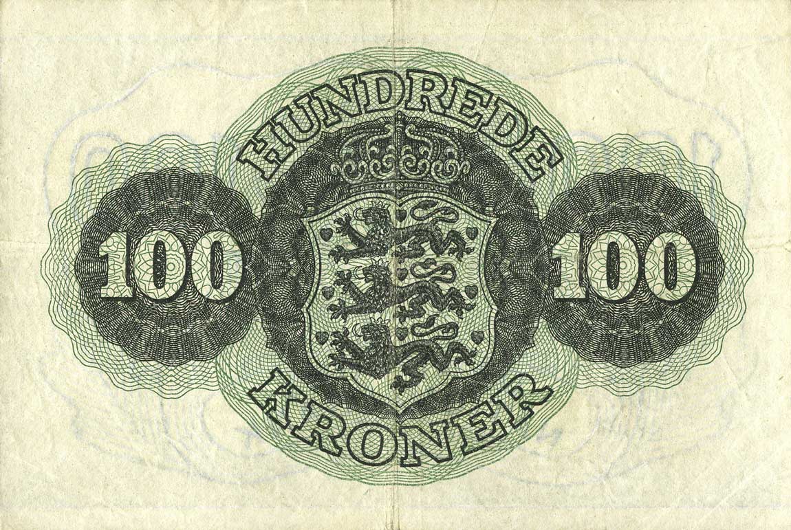 Back of Denmark p39d: 100 Kroner from 1946