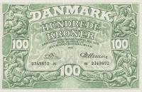 p39j from Denmark: 100 Kroner from 1953