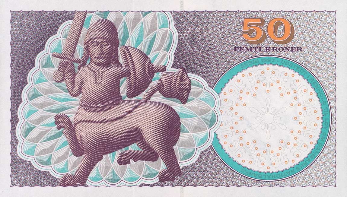 Back of Denmark p55c: 50 Kroner from 2001