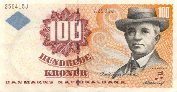 Front of Denmark p56a: 100 Kroner from 1999