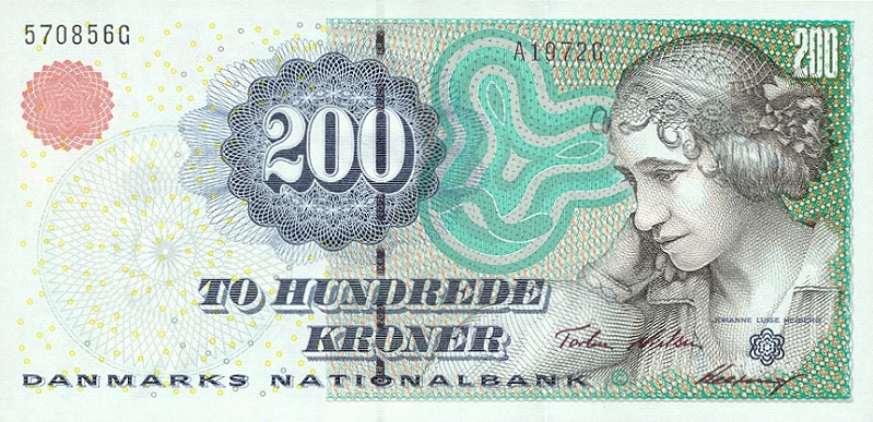 Front of Denmark p57a: 200 Kroner from 1997