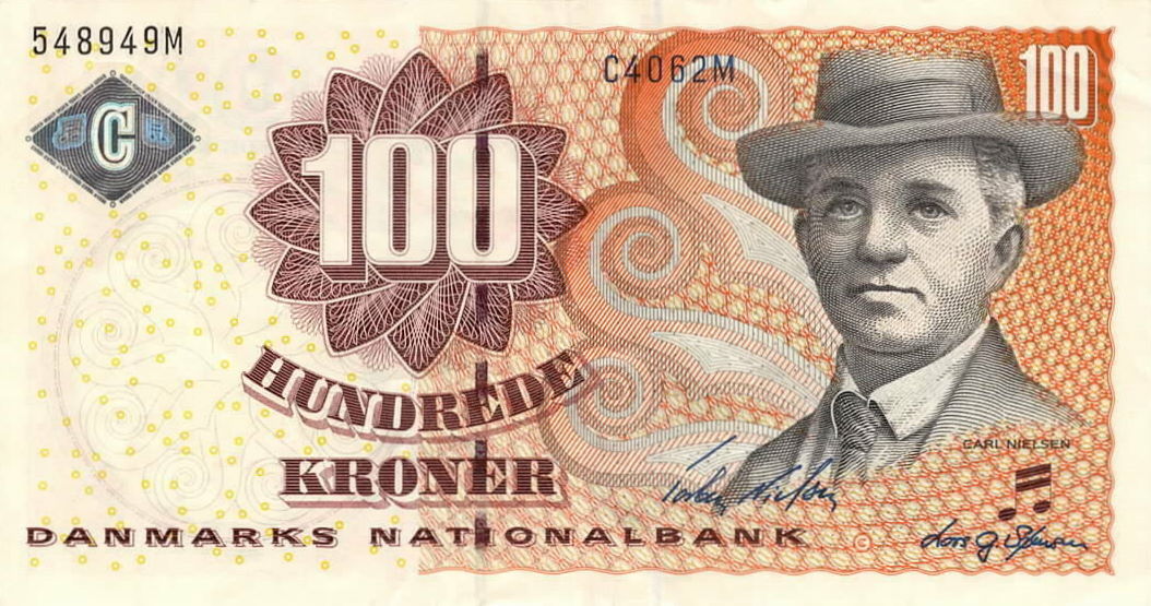 Front of Denmark p61f: 100 Kroner from 2006