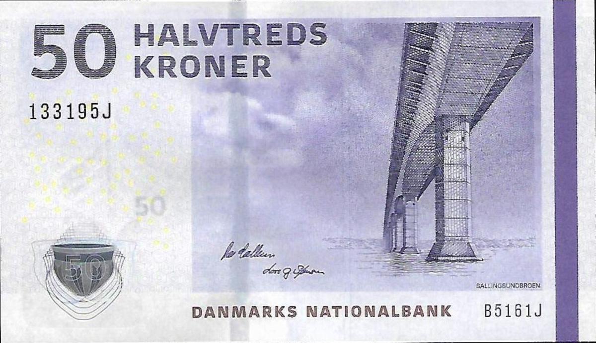 Front of Denmark p65h: 50 Kroner from 2016