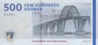 p68a from Denmark: 500 Kroner from 2010