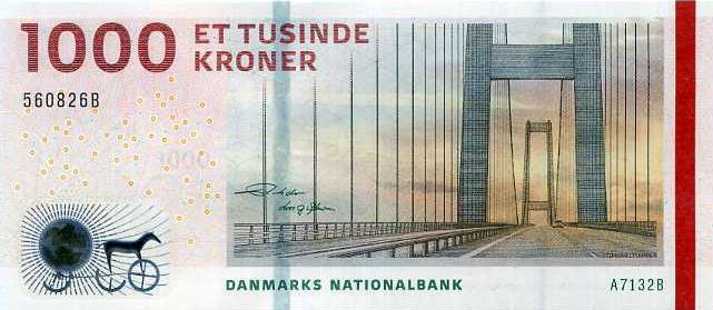 Front of Denmark p69c: 1000 Kroner from 2013