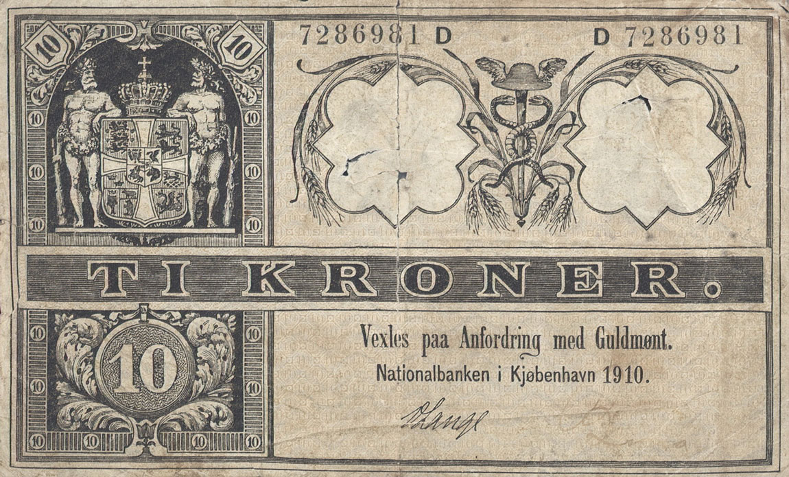 Front of Denmark p7i: 10 Kroner from 1910