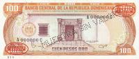 Gallery image for Dominican Republic p122s2: 100 Pesos Oro