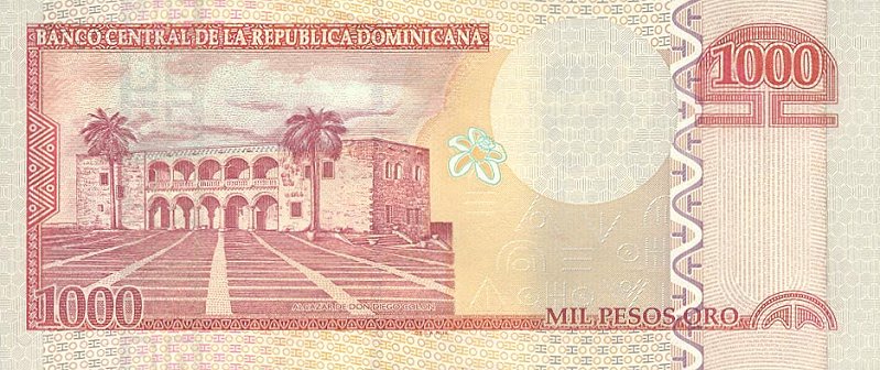 Back of Dominican Republic p173a: 1000 Pesos Oro from 2002