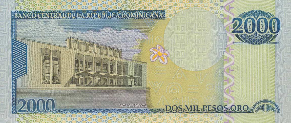 Back of Dominican Republic p181a: 2000 Pesos Oro from 2006