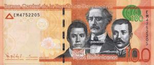 p190b from Dominican Republic: 100 Pesos Dominicanos from 2015