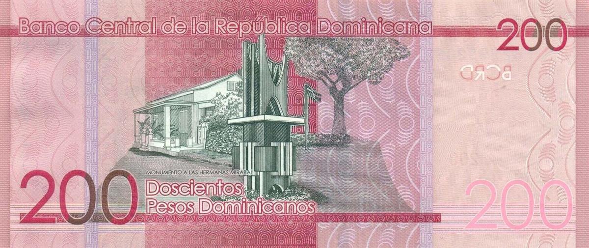Back of Dominican Republic p191f: 200 Pesos Dominicanos from 2021