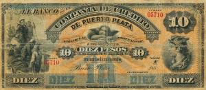 pS106r from Dominican Republic: 10 Pesos from 1880