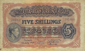 Gallery image for East Africa p28a: 5 Shillings