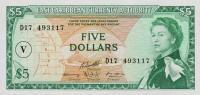p14p from East Caribbean States: 5 Dollars from 1965