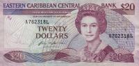 p19l from East Caribbean States: 20 Dollars from 1987